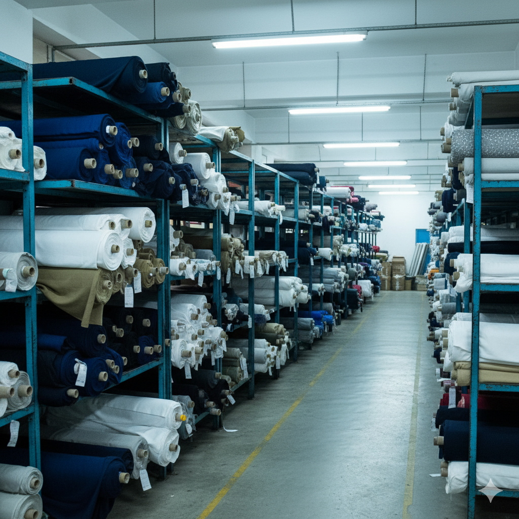 Raw material storage for uniform manufacturing in Pakistan with climate-controlled warehouses